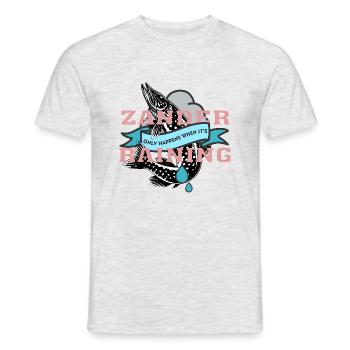 Le sandre n’arrive que lorsqu’il pleut - T-shirt homme - gris chiné - Devant - AI Model Male 178 dark (178cm)
