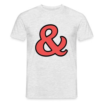 And signs - Men's T-Shirt - heather grey - Front - AI Model Male 178 dark (178cm)