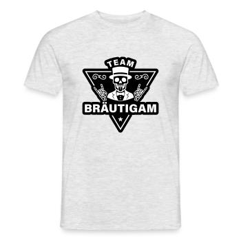 Team Groom Skeleton - T-shirt homme - gris chiné - Devant - AI Model Male 178 dark (178cm)