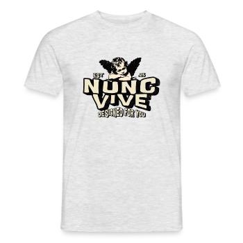 NuncVive Conçu pour vous - T-shirt homme - gris chiné - Devant - AI Model Male 178 dark (178cm)