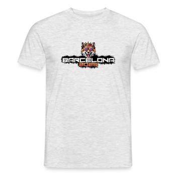 Barcelona 2025 Party Fuchs - Männer T-Shirt - Grau meliert - Vorne - AI Model Male 178 dark (178cm)