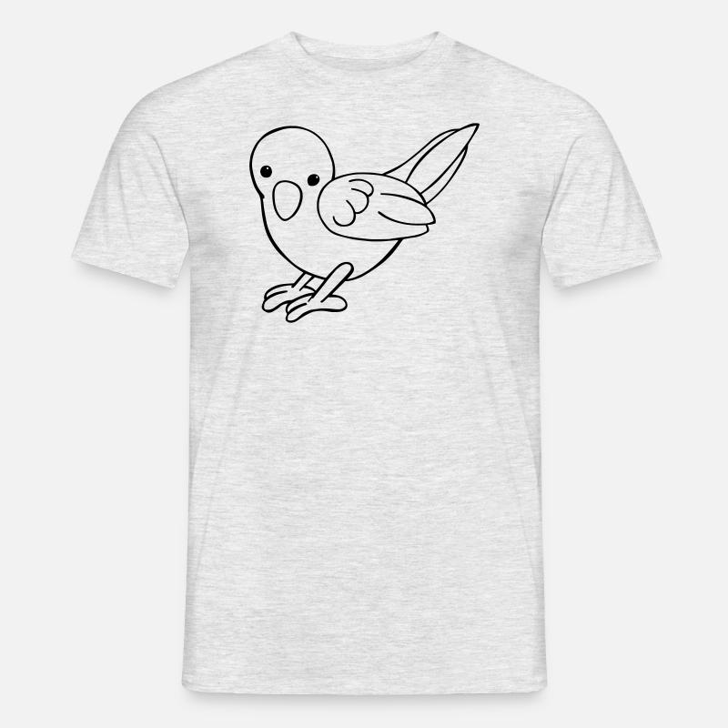 kleiner süßer Vogel - Männer T-Shirt - Grau meliert