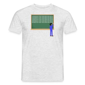 Unterwäsche trägt man unter der Wäsche - Männer T-Shirt - Grau meliert - Vorne - AI Model Male 178 dark (178cm)