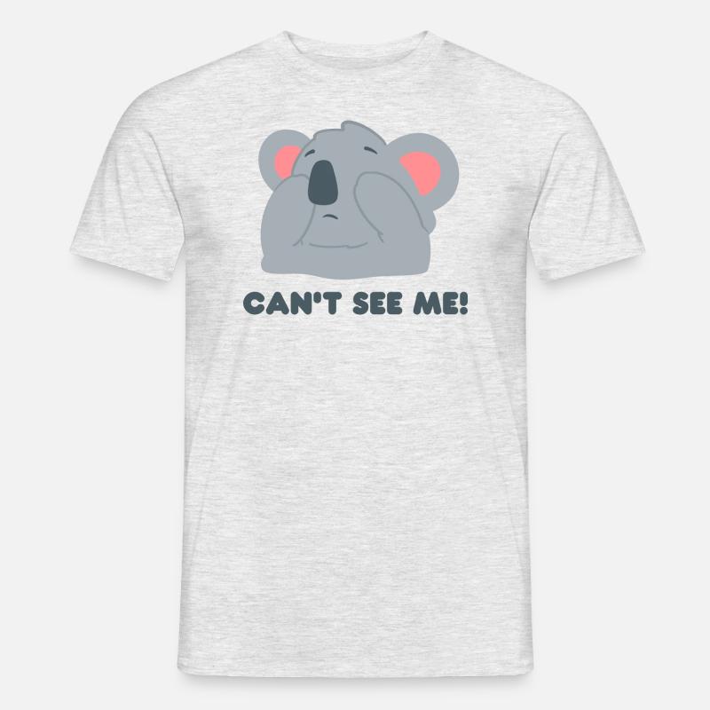 Koala Design "CAN´T SEE ME" - Männer T-Shirt - Grau meliert