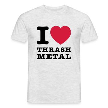 I Love Thrash Metal 2 - Men's T-Shirt - heather grey - Front - AI Model Male 178 dark (178cm)