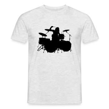 l'évolution de la batteuse - T-shirt homme - gris chiné - Devant - AI Model Male 178 dark (178cm)