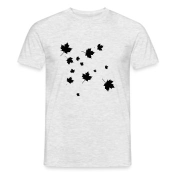 leaves - Men's T-Shirt - heather grey - Front - AI Model Male 178 dark (178cm)