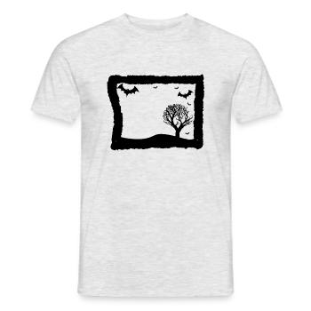 chauves-souris - T-shirt homme - gris chiné - Devant - AI Model Male 178 dark (178cm)