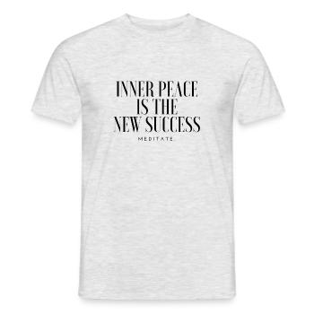 Innerer Frieden: Inner Peace is the new Success - Männer T-Shirt - Grau meliert - Vorne - AI Model Male 178 dark (178cm)