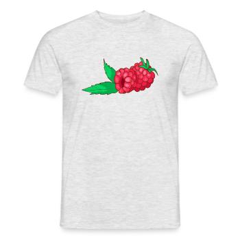 raspberries - Men's T-Shirt - heather grey - Front - AI Model Male 178 dark (178cm)