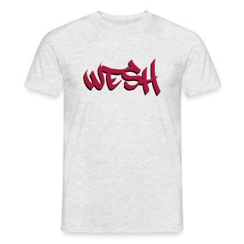 WESH Tag - T-shirt homme - gris chiné - Devant - AI Model Male 178 dark (178cm)