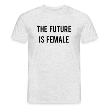 The Future is female - Men's T-Shirt - heather grey - Front - AI Model Male 178 dark (178cm)