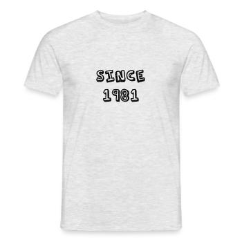 Since 1981 - Männer T-Shirt - Grau meliert - Vorne - AI Model Male 178 dark (178cm)