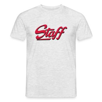 staff - Männer T-Shirt - Grau meliert - Vorne - AI Model Male 178 dark (178cm)