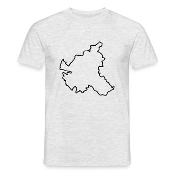 Umriss Hamburg - Männer T-Shirt - Grau meliert - Vorne - AI Model Male 178 dark (178cm)