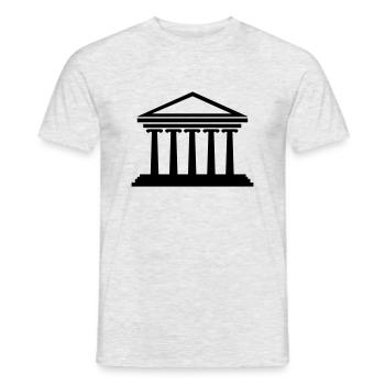 athen_gebaeude - Men's T-Shirt - heather grey - Front - AI Model Male 178 dark (178cm)