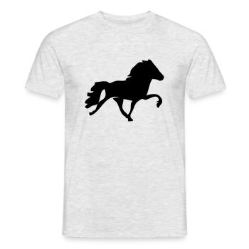 Tölter - Männer T-Shirt - Grau meliert - Vorne - AI Model Male 178 dark (178cm)