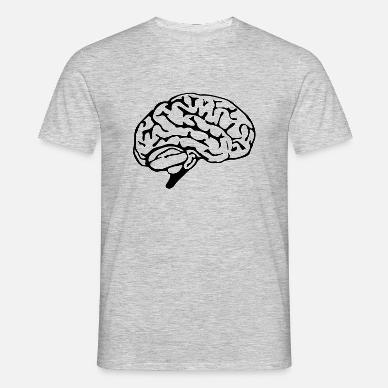 brain design - Männer T-Shirt - Grau meliert