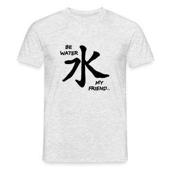 Sois l’eau mon amie - T-shirt homme - gris chiné - Devant - AI Model Male 178 dark (178cm)