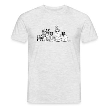 Des animaux cool de la forêt - T-shirt homme - gris chiné - Devant - AI Model Male 178 dark (178cm)