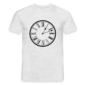 ACAB CLOCK 19 - Männer T-Shirt - Grau meliert - Vorne - AI Model Male 178 dark (178cm)