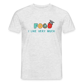 Food - Men's T-Shirt - heather grey - Front - AI Model Male 178 dark (178cm)
