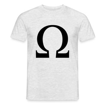 Omega - Männer T-Shirt - Grau meliert - Vorne - AI Model Male 178 dark (178cm)