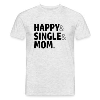 Logo Single Mom - Men's T-Shirt - heather grey - Front - AI Model Male 178 dark (178cm)