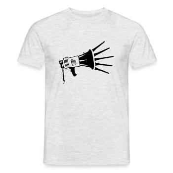 Lautsprecher Propaganda Megafon Symbol - Männer T-Shirt - Grau meliert - Vorne - AI Model Male 178 dark (178cm)