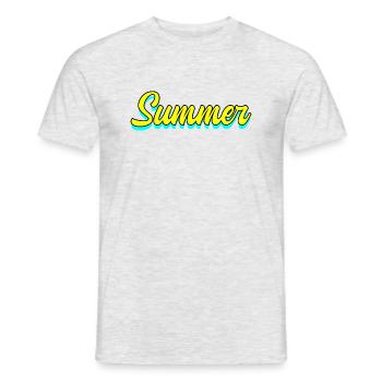 Summer Sommer - Männer T-Shirt - Grau meliert - Vorne - AI Model Male 178 dark (178cm)