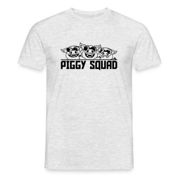 Freunde Schweine Piggy Squad - Männer T-Shirt - Grau meliert - Vorne - AI Model Male 178 dark (178cm)