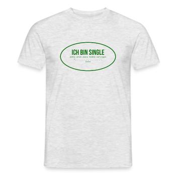 Single - Männer T-Shirt - Grau meliert - Vorne - AI Model Male 178 dark (178cm)