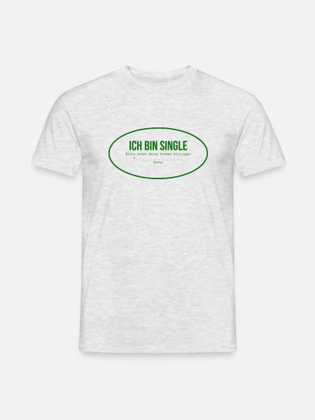 Single - Männer T-Shirt - Grau meliert