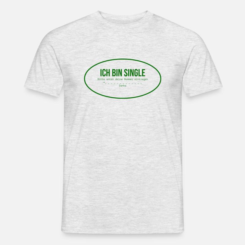 Single - Männer T-Shirt - Grau meliert