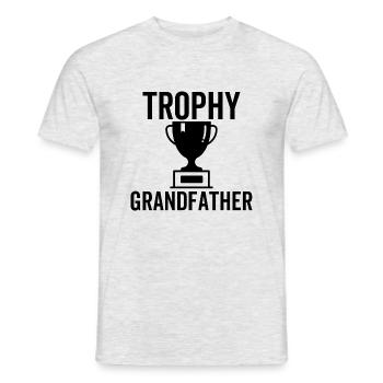 Trophy Grandfather - Men's T-Shirt - heather grey - Front - AI Model Male 178 dark (178cm)