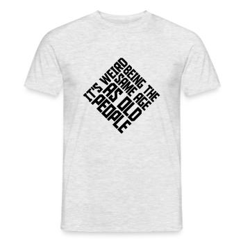 being old people age - Men's T-Shirt - heather grey - Front - AI Model Male 178 dark (178cm)