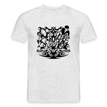 Triathlon Tribal - Männer T-Shirt - Grau meliert - Vorne - AI Model Male 178 dark (178cm)