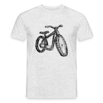 Fahrrad Gekritzel Fahrräder Radfahren Silhouette 6 - Männer T-Shirt - Grau meliert - Vorne - AI Model Male 178 dark (178cm)