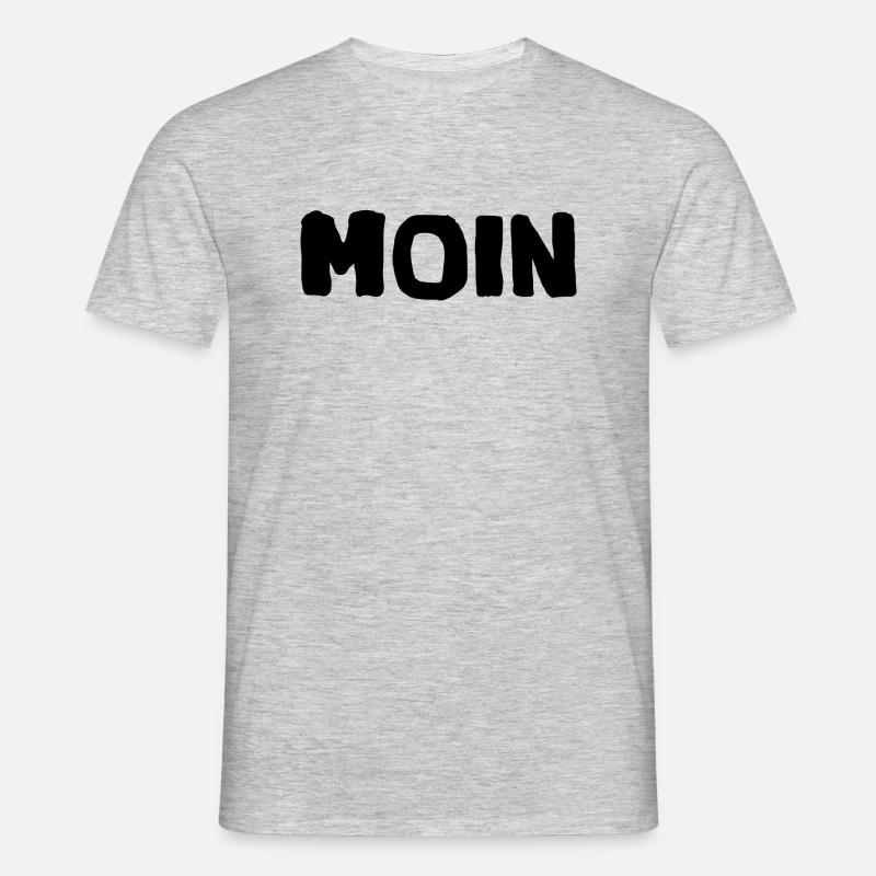 moin moin - Männer T-Shirt - Grau meliert