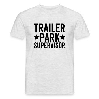 Trailer Park Supervisor - Men's T-Shirt - heather grey - Front - AI Model Male 178 dark (178cm)