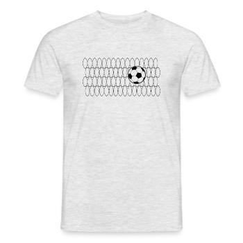 Football Fussball - T-shirt homme - gris chiné - Devant - AI Model Male 178 dark (178cm)