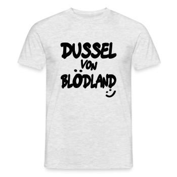 Dussel Blödland - Männer T-Shirt - Grau meliert - Vorne - AI Model Male 178 dark (178cm)