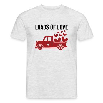Loads of Love - Men's T-Shirt - heather grey - Front - AI Model Male 178 dark (178cm)