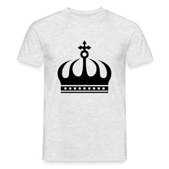 krone - Männer T-Shirt - Grau meliert - Vorne - AI Model Male 178 dark (178cm)