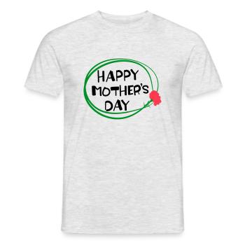 Happy Mother's Day lettering 3 - Men's T-Shirt - heather grey - Front - AI Model Male 178 dark (178cm)
