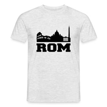 Rom Design/ Stadt Design - Männer T-Shirt - Grau meliert - Vorne - AI Model Male 178 dark (178cm)