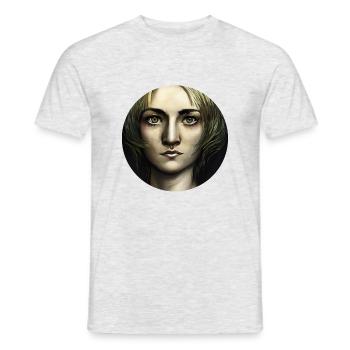 Woman Portrait - Abstract - Männer T-Shirt - Grau meliert - Vorne - AI Model Male 178 dark (178cm)
