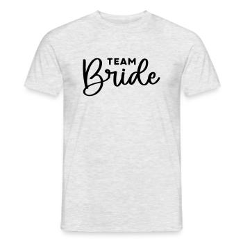 Team Braut team bride - Men's T-Shirt - heather grey - Front - AI Model Male 178 dark (178cm)