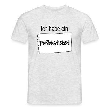 Ich habe ein Fußbusticket - Männer T-Shirt - Grau meliert - Vorne - AI Model Male 178 dark (178cm)