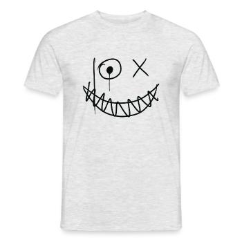 Hahaha grinsekatze - Männer T-Shirt - Grau meliert - Vorne - AI Model Male 178 dark (178cm)
